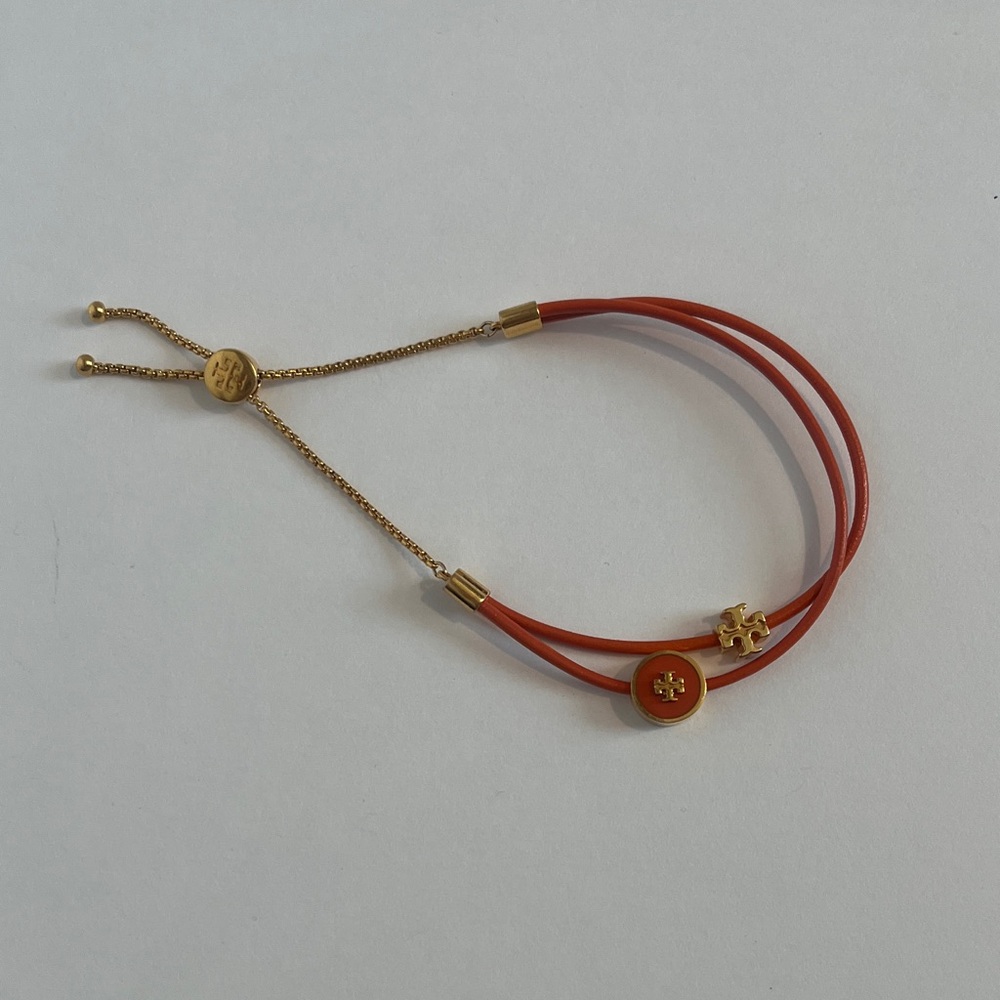 Tory Burch Burnt Orange Double-Strand Bracelet
